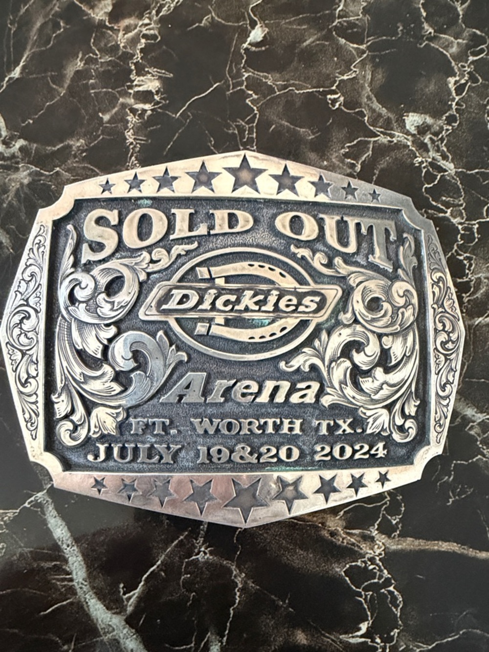 Dickies Silver-Tone 'Sold Out' Commemorative Belt Buckle
